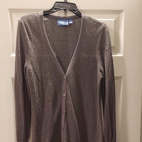 Vera Wang honeycomb knit cardigan - Picture 1 of 7